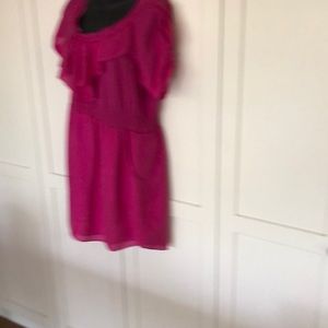 Rebecca Taylor pink silk dress size 8